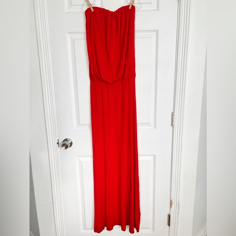 Olivaceous | Red Maxi Dress Small